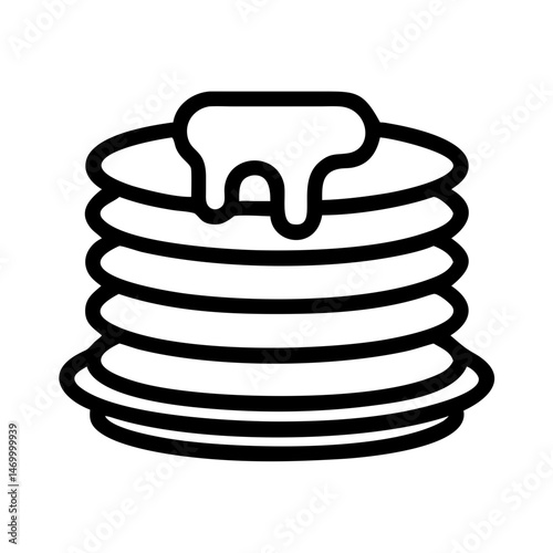 Stack of Pancakes Breakfast Icon Design