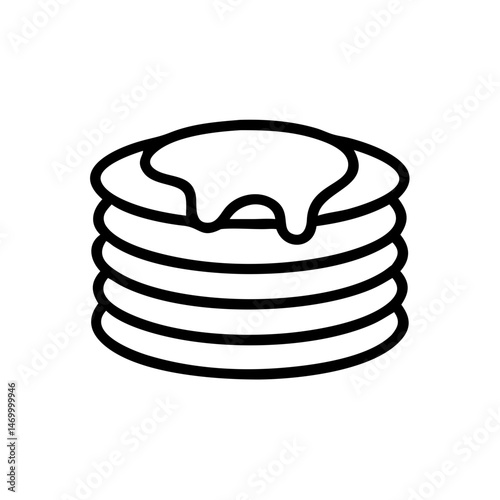 Stack of Pancakes Breakfast Icon Design