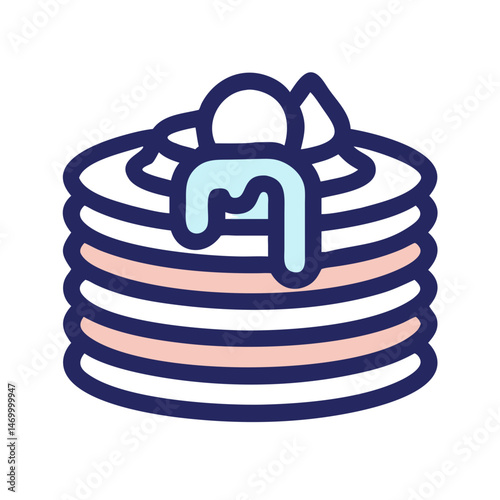 Stack of Pancakes Breakfast Icon Design