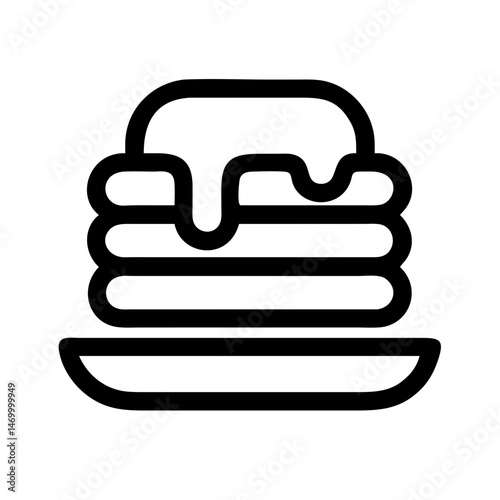 Stack of Pancakes Breakfast Icon Design