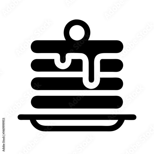 Stack of Pancakes Breakfast Icon Design