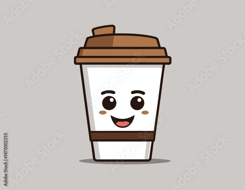 cartoon character of coffee Graphic Design for T shirt Street Wear and Urban Style