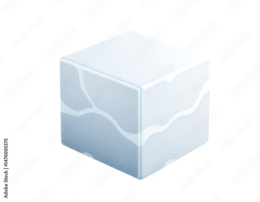 Fototapeta premium Isometric Render of an Ice Cube