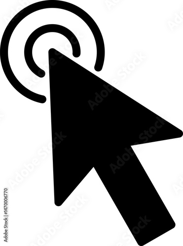 Black arrow sign. Cursor icon. Click. Pointer vector icon. Vector illustration