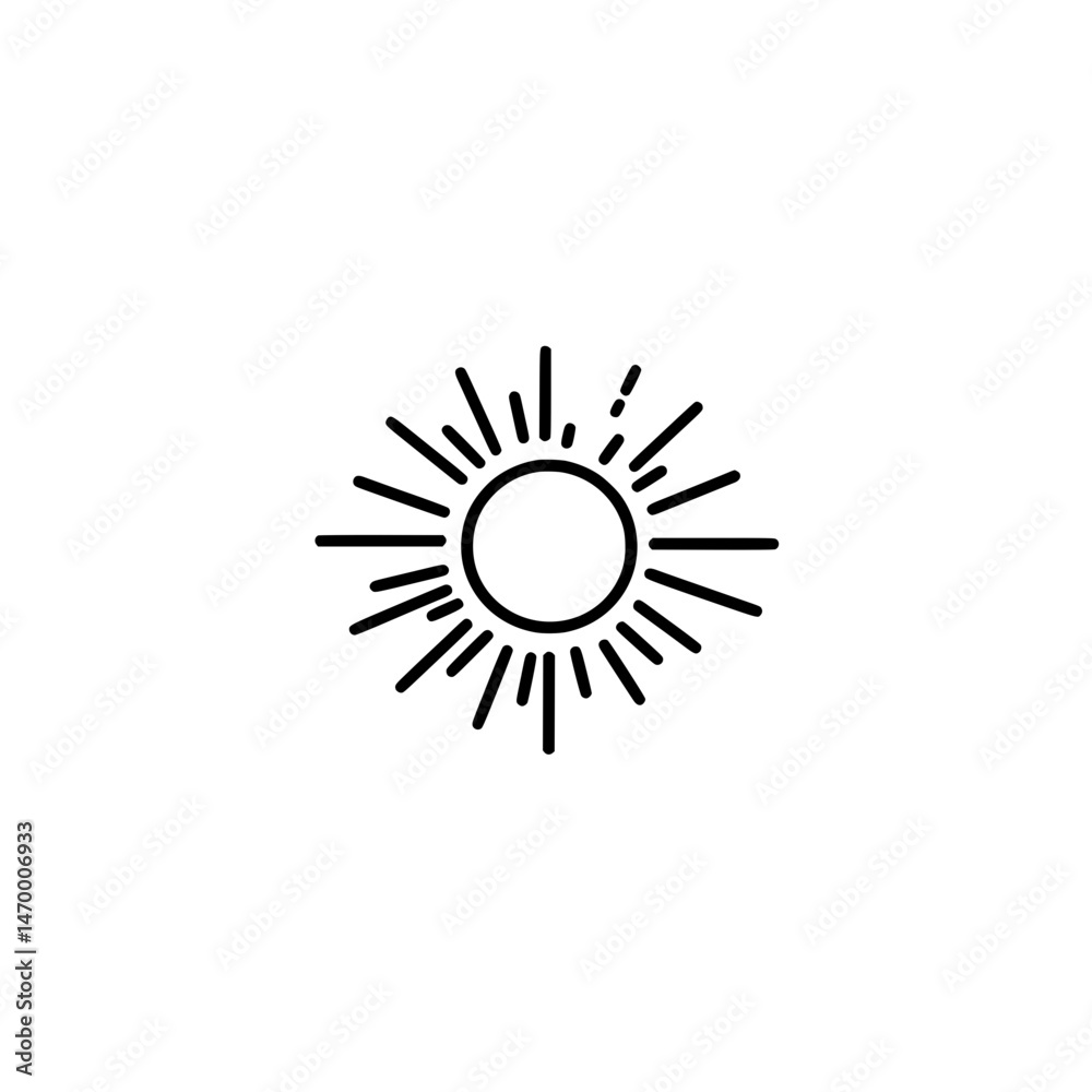 Sun icon design symbolizing sunshine Sun icon design symbolizing sunshine