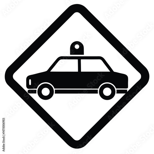 taxi driver element isolated taxi signboard stand on white background
