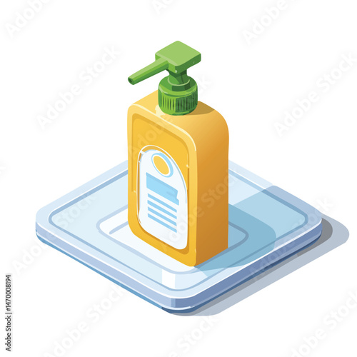 dish soap Vector Illustration with Flat Design, Clean Line Art, and Modern Minimalist AestheticArt.