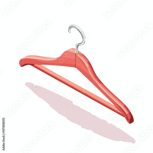 clothes hanger Vector Illustration with Flat Design, Clean Line Art, and Modern Minimalist AestheticArt.