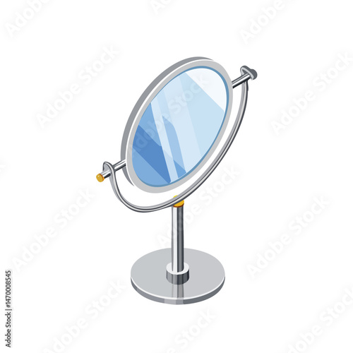 mirror Vector Illustration with Flat Design, Clean Line Art, and Modern Minimalist AestheticArt.