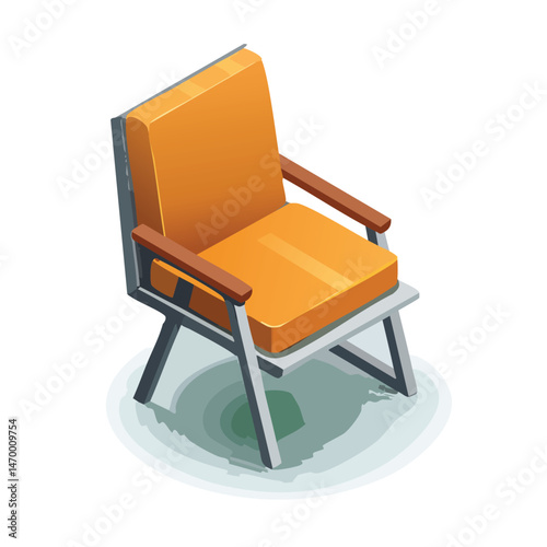 chair Vector Illustration with Flat Design, Clean Line Art, and Modern Minimalist AestheticArt.