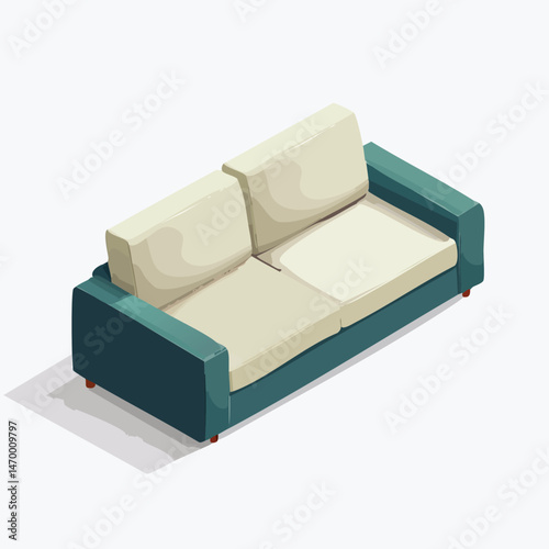 sofa Vector Illustration with Flat Design, Clean Line Art, and Modern Minimalist AestheticArt.
