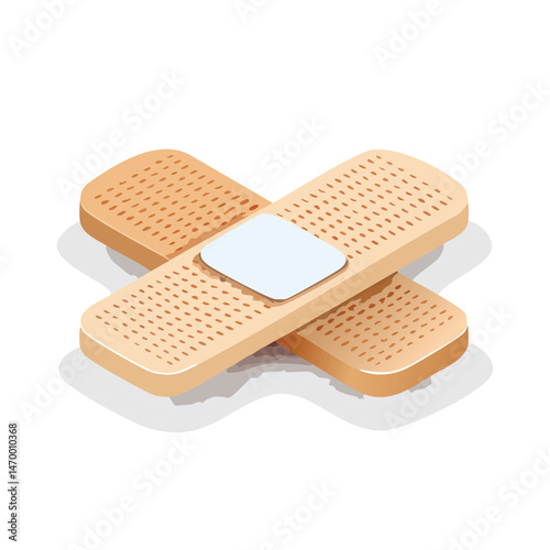bandage Vector Illustration with Flat Design, Clean Line Art, and Modern Minimalist AestheticArt.