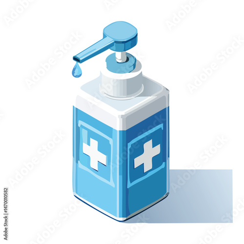 hand sanitizer Vector Illustration with Flat Design, Clean Line Art, and Modern Minimalist AestheticArt.