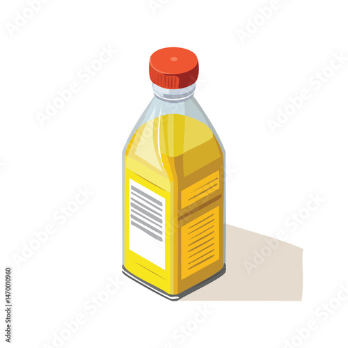 cooking oil bottle Vector Illustration with Flat Design, Clean Line Art, and Modern Minimalist AestheticArt.