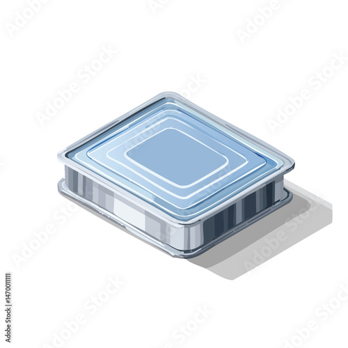 aluminum foil Vector Illustration with Flat Design, Clean Line Art, and Modern Minimalist AestheticArt.