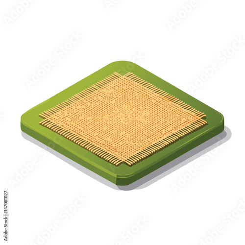 placemat Vector Illustration with Flat Design, Clean Line Art, and Modern Minimalist AestheticArt.