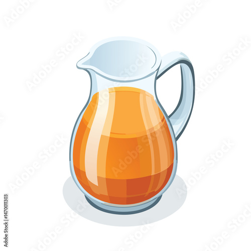 Glass pitcher Vector Illustration with Flat Design, Clean Line Art, and Modern Minimalist AestheticArt.