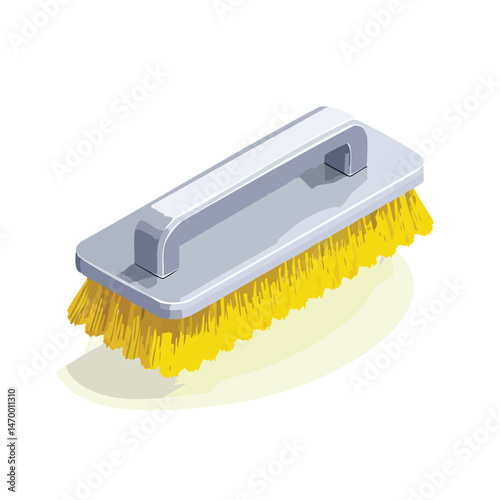 Dish brush Vector Illustration with Flat Design, Clean Line Art, and Modern Minimalist AestheticArt.