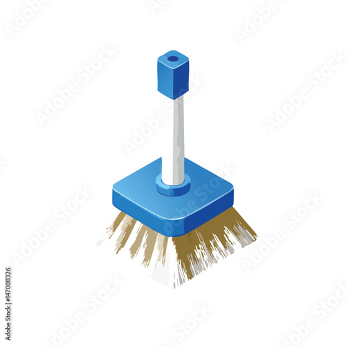 Toilet brush Vector Illustration with Flat Design, Clean Line Art, and Modern Minimalist AestheticArt.