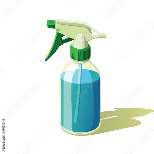 Spray bottle Vector Illustration with Flat Design, Clean Line Art, and Modern Minimalist AestheticArt.