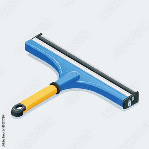 Window squeegee Vector Illustration with Flat Design, Clean Line Art, and Modern Minimalist AestheticArt.