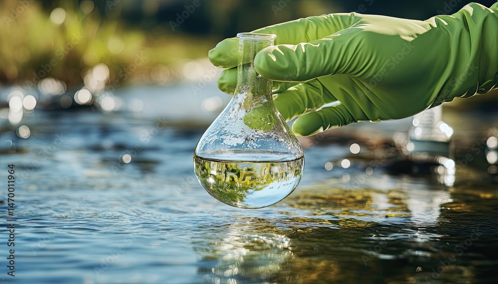 Obraz premium PFAS (Forever Chemicals): Toxic Pollutants in Water and Soil