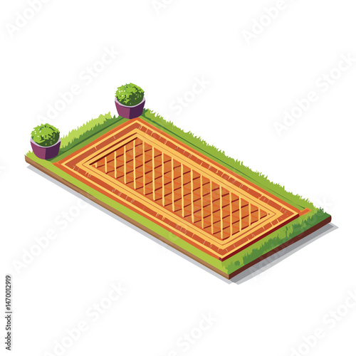 Entryway mat Vector Illustration with Flat Design, Clean Line Art, and Modern Minimalist AestheticArt.
