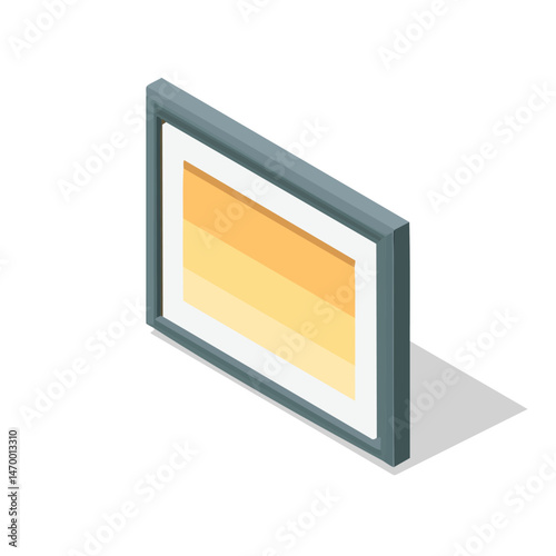 Picture frame Vector Illustration with Flat Design, Clean Line Art, and Modern Minimalist AestheticArt.