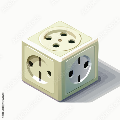 Wall plug Vector Illustration with Flat Design, Clean Line Art, and Modern Minimalist AestheticArt.
