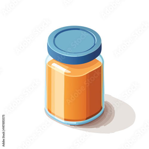 Food jar Vector Illustration with Flat Design, Clean Line Art, and Modern Minimalist AestheticArt.