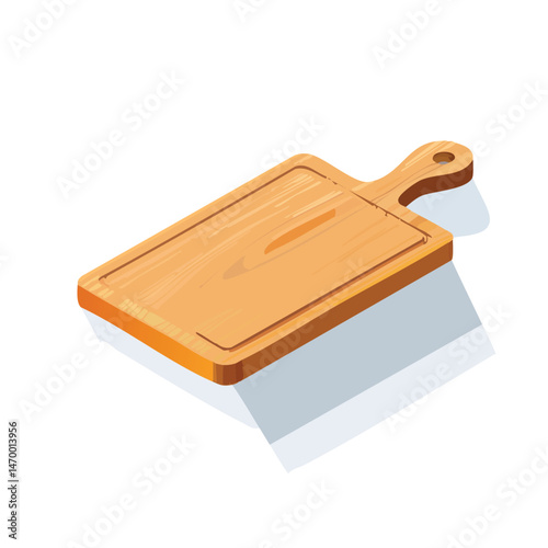 Chopping board Vector Illustration with Flat Design, Clean Line Art, and Modern Minimalist AestheticArt.