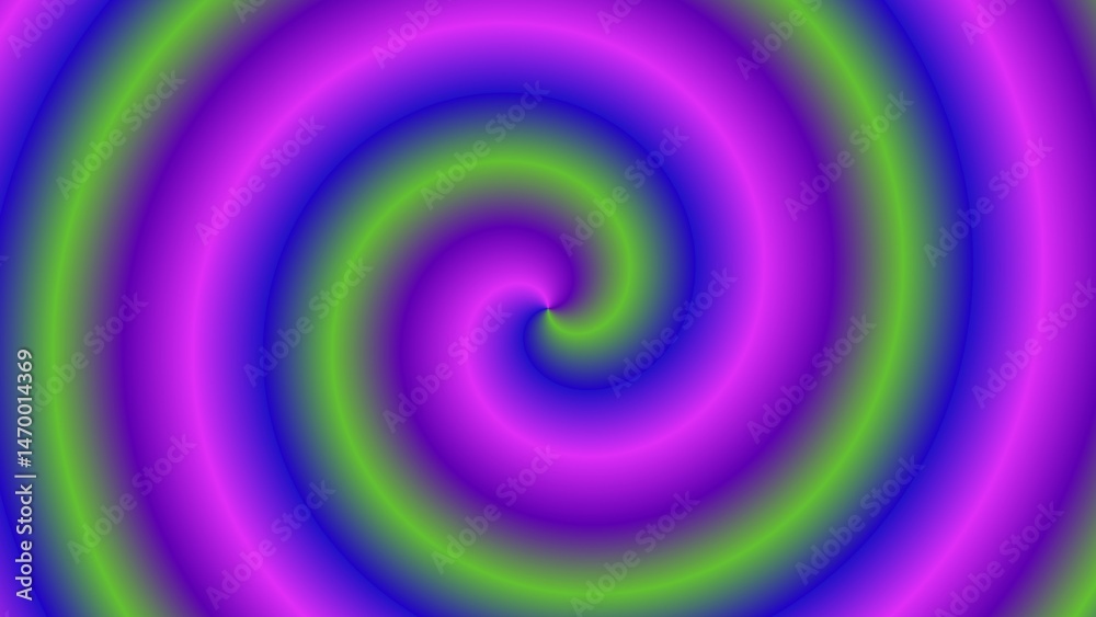 Obraz premium Hypnotic spiral of vibrant purple, blue, and green gradients (1)