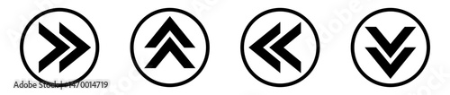 Free Download Arrows icons set, modern simple black vector pointer signs. Arrow icon collection for forward click buttons, web design arrow navigation and apps elements - GFXLoad