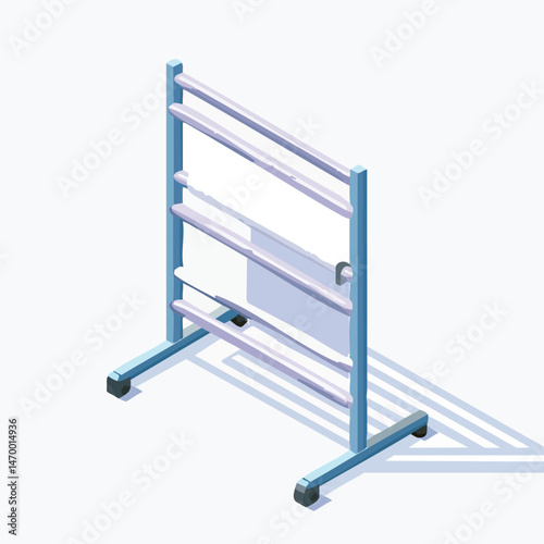 Towel rack Vector Illustration with Flat Design, Clean Line Art, and Modern Minimalist AestheticArt.