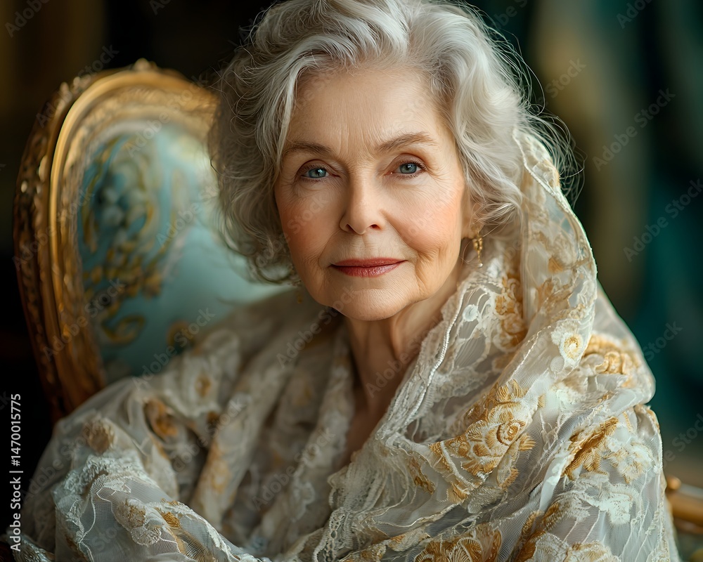 Serene Elegance A Senior Woman s Portrait