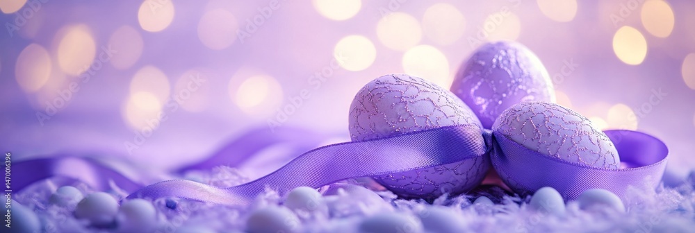 Fototapeta premium Delicate Purple Easter Eggs