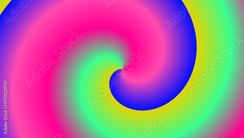 Wallpaper Mural Vibrant, swirling spiral of pink, blue, green, and yellow gradients Torontodigital.ca