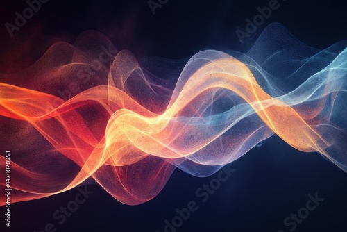 Abstract design with flowing, vibrant colors.