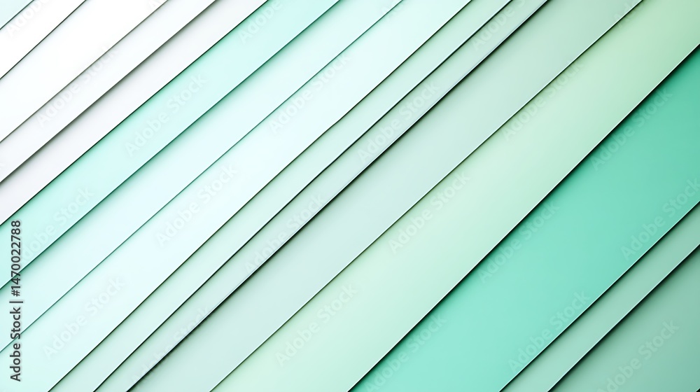 Obraz premium Diagonal Teal Gradient Stripes.