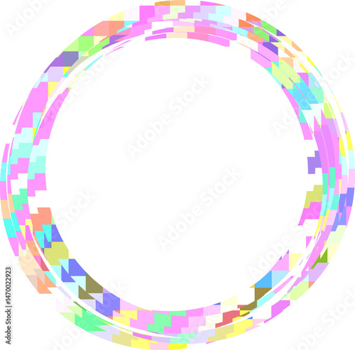 abstract circle round frame border