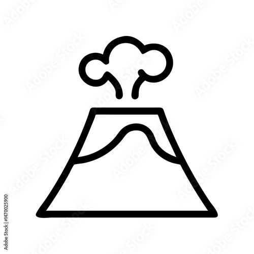 vector illustration of a volcanic mountain 