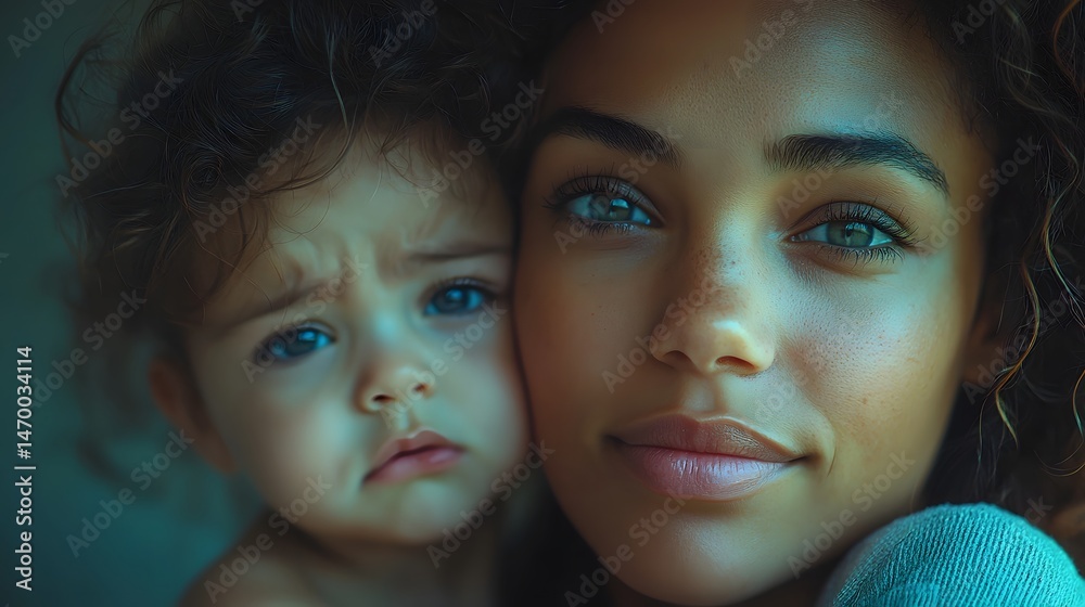 A nurturing portrait of a childcare worker comforting a crying child