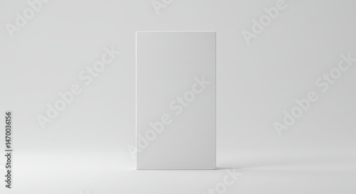 Blank White Box Mockup - Clean, minimalist of a tall, blank white box, perfect for packaging design presentations