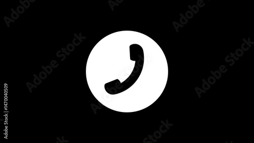 Incoming call icon animation, call concept on smart mobile phone screen icon animated video
