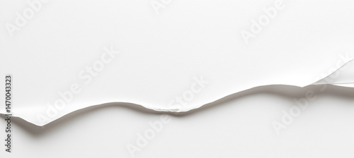 Ripped white paper texture background torn curl edge