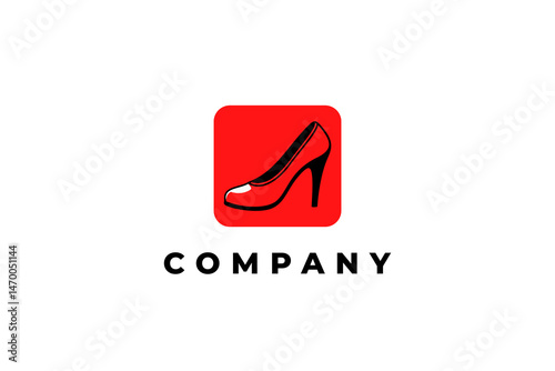 elegant high heel logo for fashion company