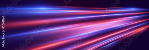 Light trails, motion blur effect. High-speed light effect. Vector illustration. EPS 10.