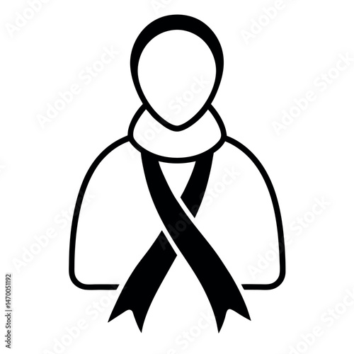 Diverse Women in Headscarves and Wraps, Simple Vector Icons