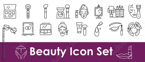 vector set of beauty elements