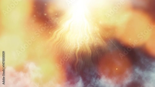 Abstract sun rays on color background.
